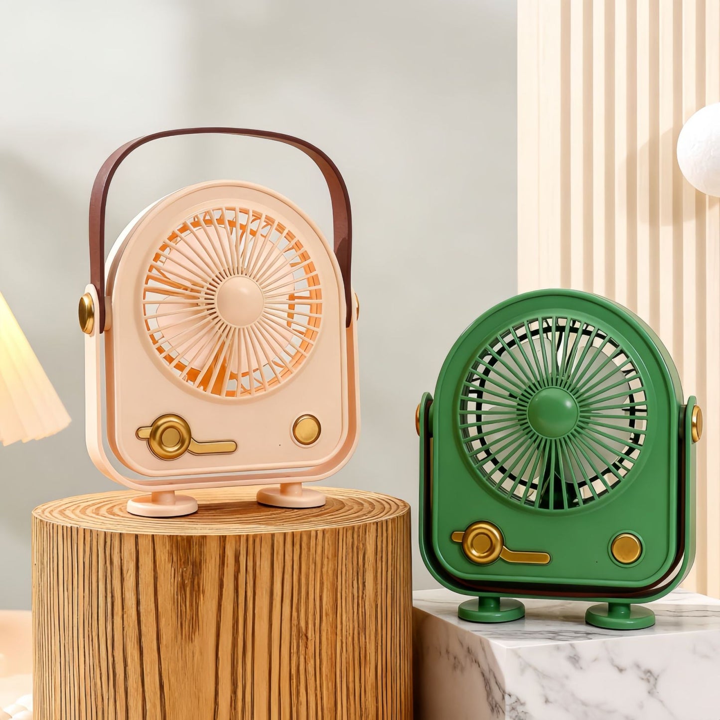 Damen Tragbarer Retro Ventilator Karnz