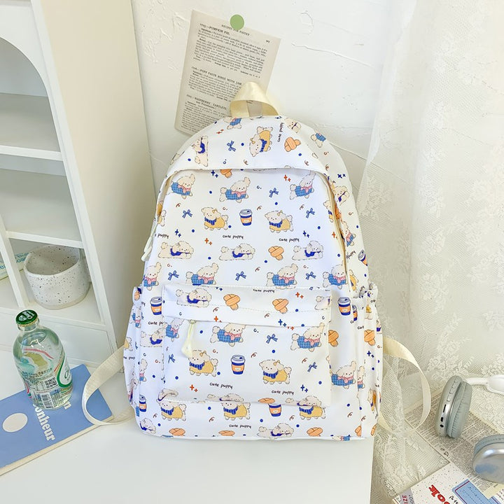 Verspielter Charakter-Druck-Rucksack