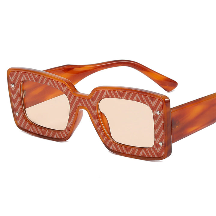 Damen Oversized Sonnenbrille im modernen Quadratrand Karnz