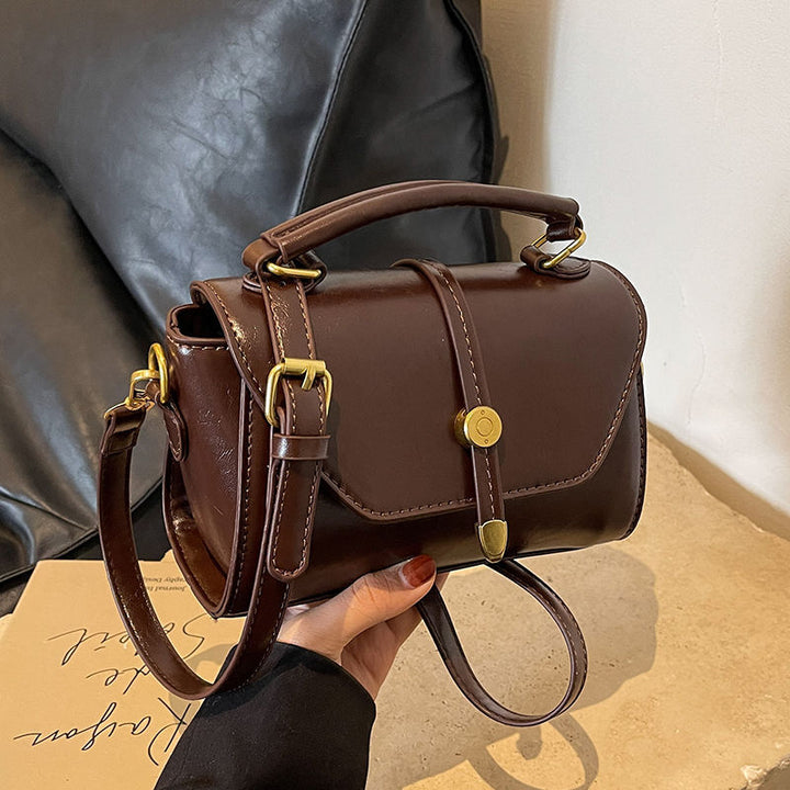 Vintage-inspirierte Leder-Schultertasche Karnz