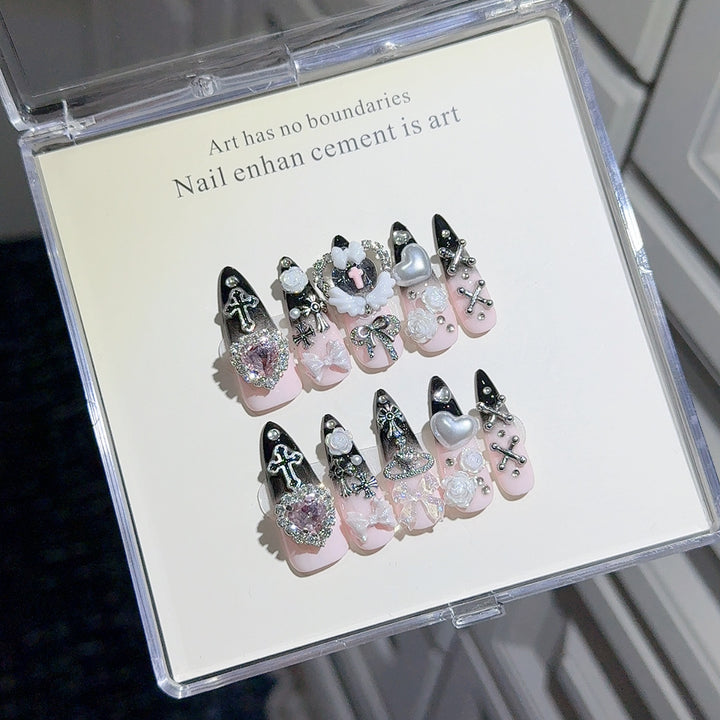 Verschnörkeltes gotisches Nagelschmuckset