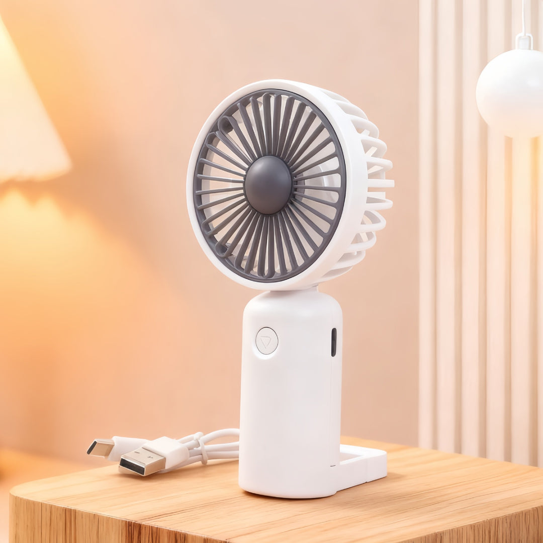 Damen Tragbarer Tischventilator mit mehrfacher Geschwindigkeitsregelung und USB-Anschluss Karnz