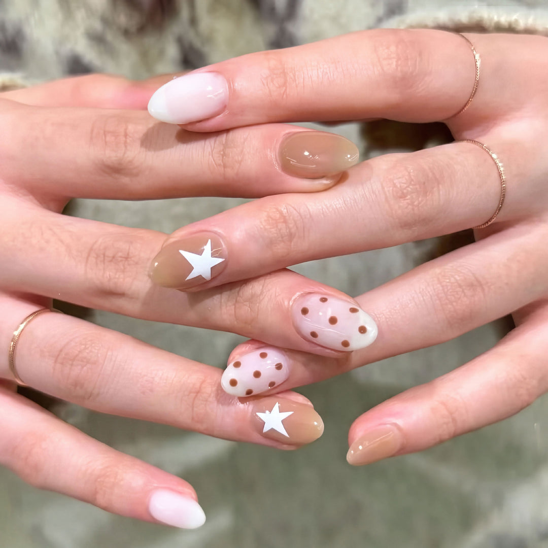 Künstlerisches Stern- und Punkt-Nagelkunst-Set