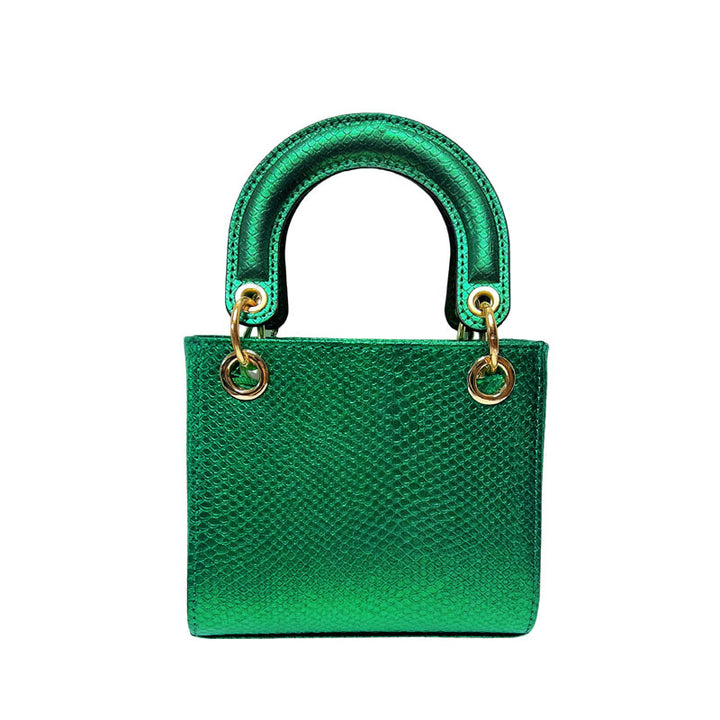 Stylische Schlangenleder-texturierte Handtasche