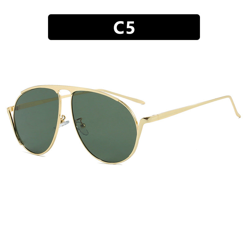 Damen modische Piloten-Sonnenbrille mit polarisierten Gläsern und elegantem Metallrahmen Karnz