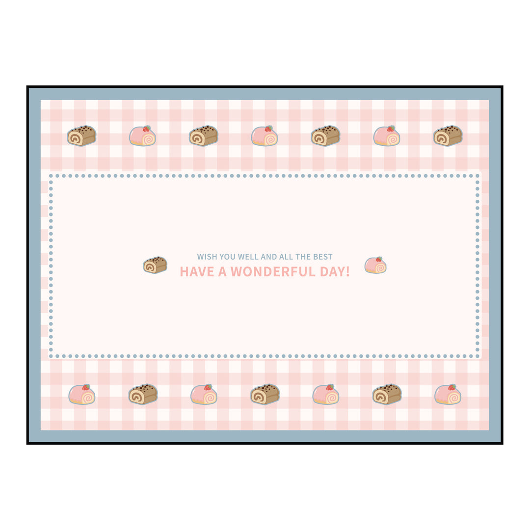 Striped Faux-Leather Table Placemat with Decorative Snail Print