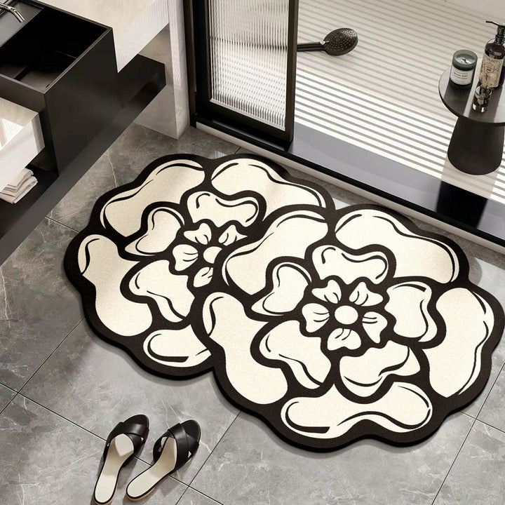 Floral Design Badezimmermatte