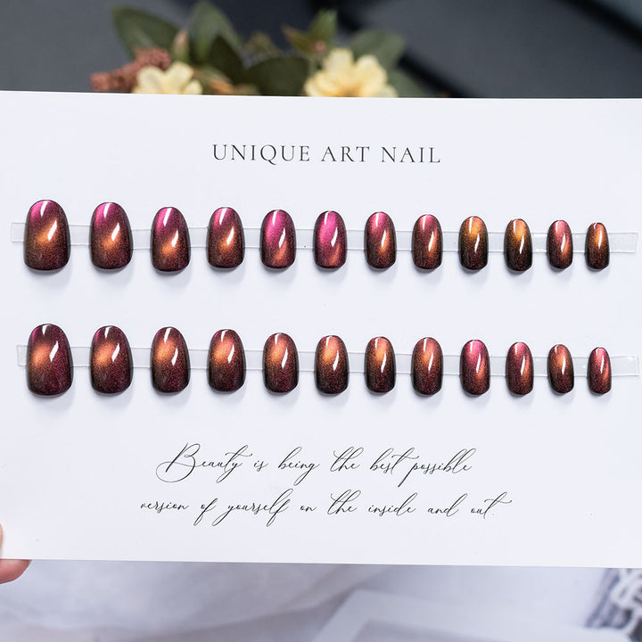 Glänzendes, langanhaltendes Press-On-Nagelset