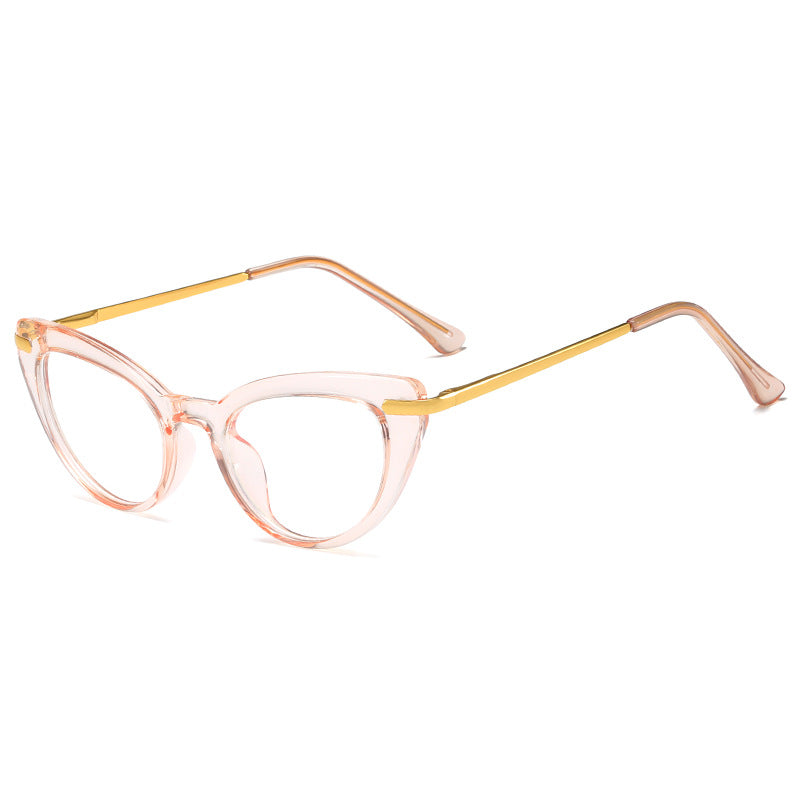 Damen Cat-Eye Sonnenbrille mit glanzvollem Metallrahmen Karnz