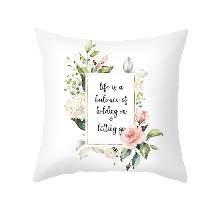 Floral Aquarell Rose Baumwoll-Leinen Quadrat Wurfkissenbezug mit unsichtbarem Reißverschluss