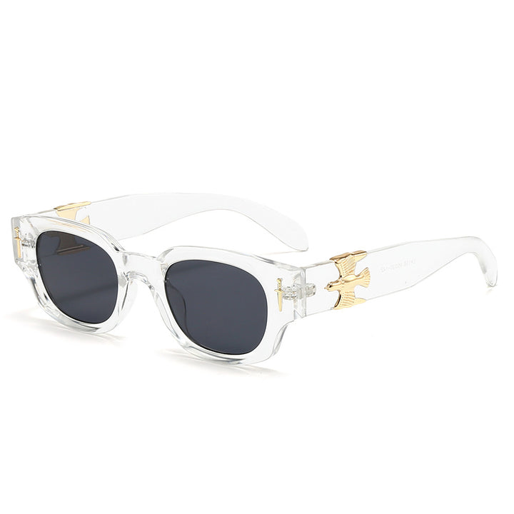Damen Modische Sonnenbrille im exklusiven Schildpatt-Design mit eleganten metallischen Akzenten Karnz