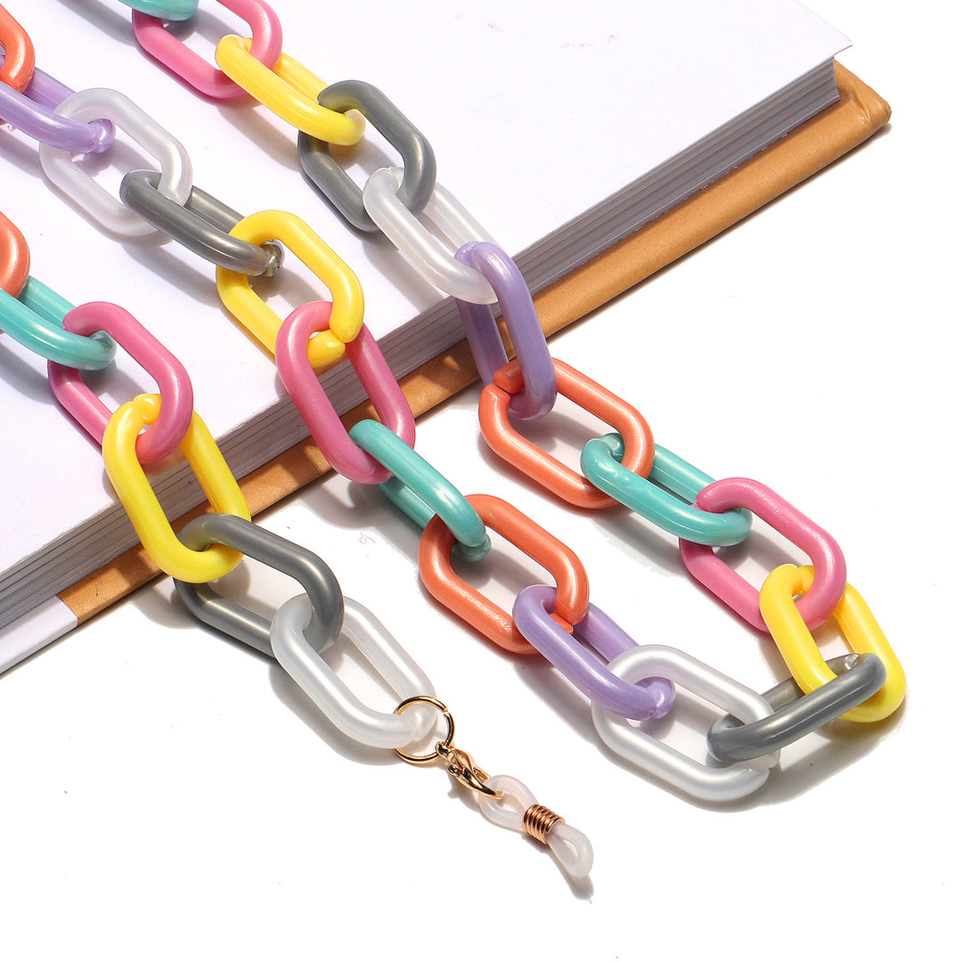 Bunte Chunky Brillen Kette Karnz