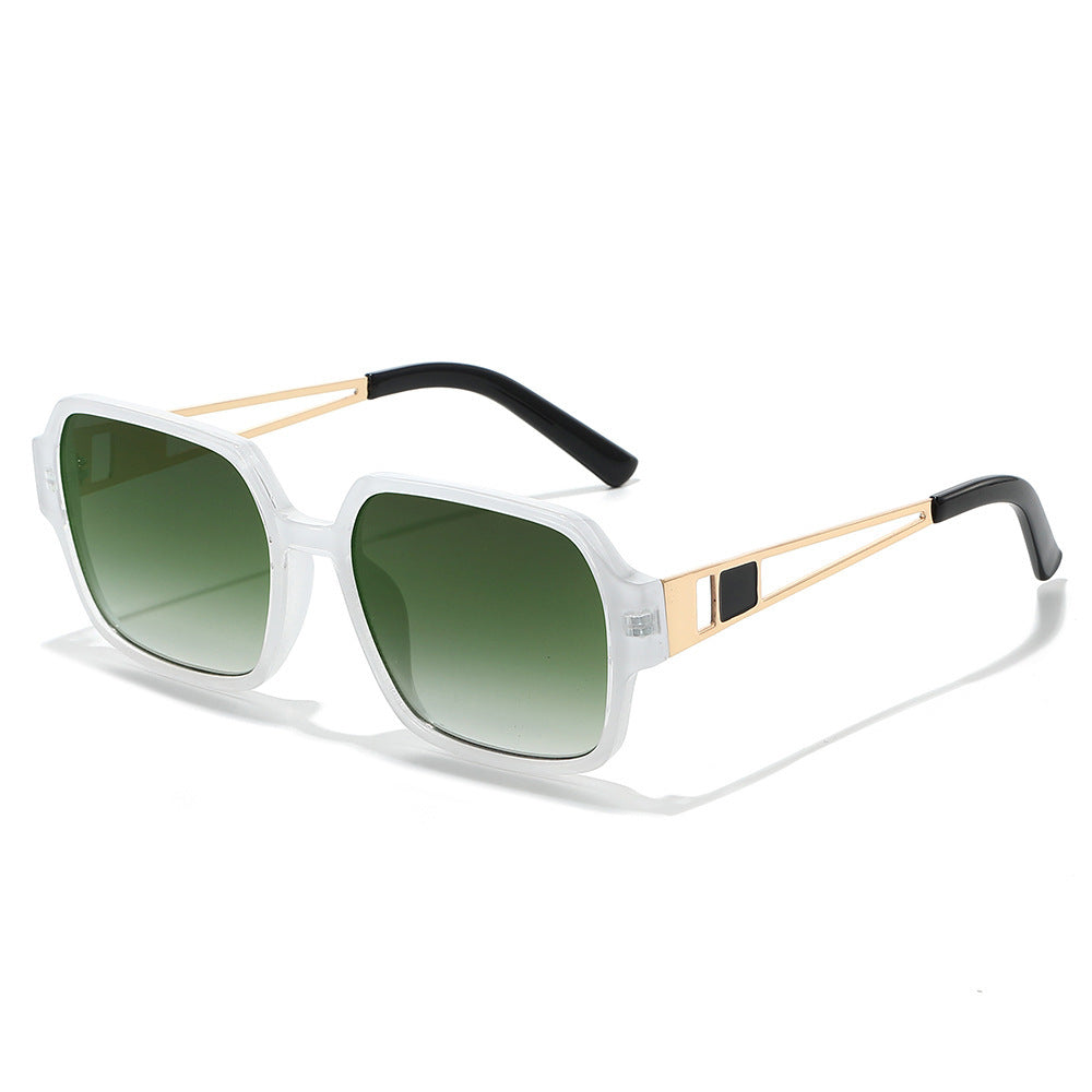 Chic Übergroße Quadratische Sonnenbrille mit Dekorativen Akzenten Karnz
