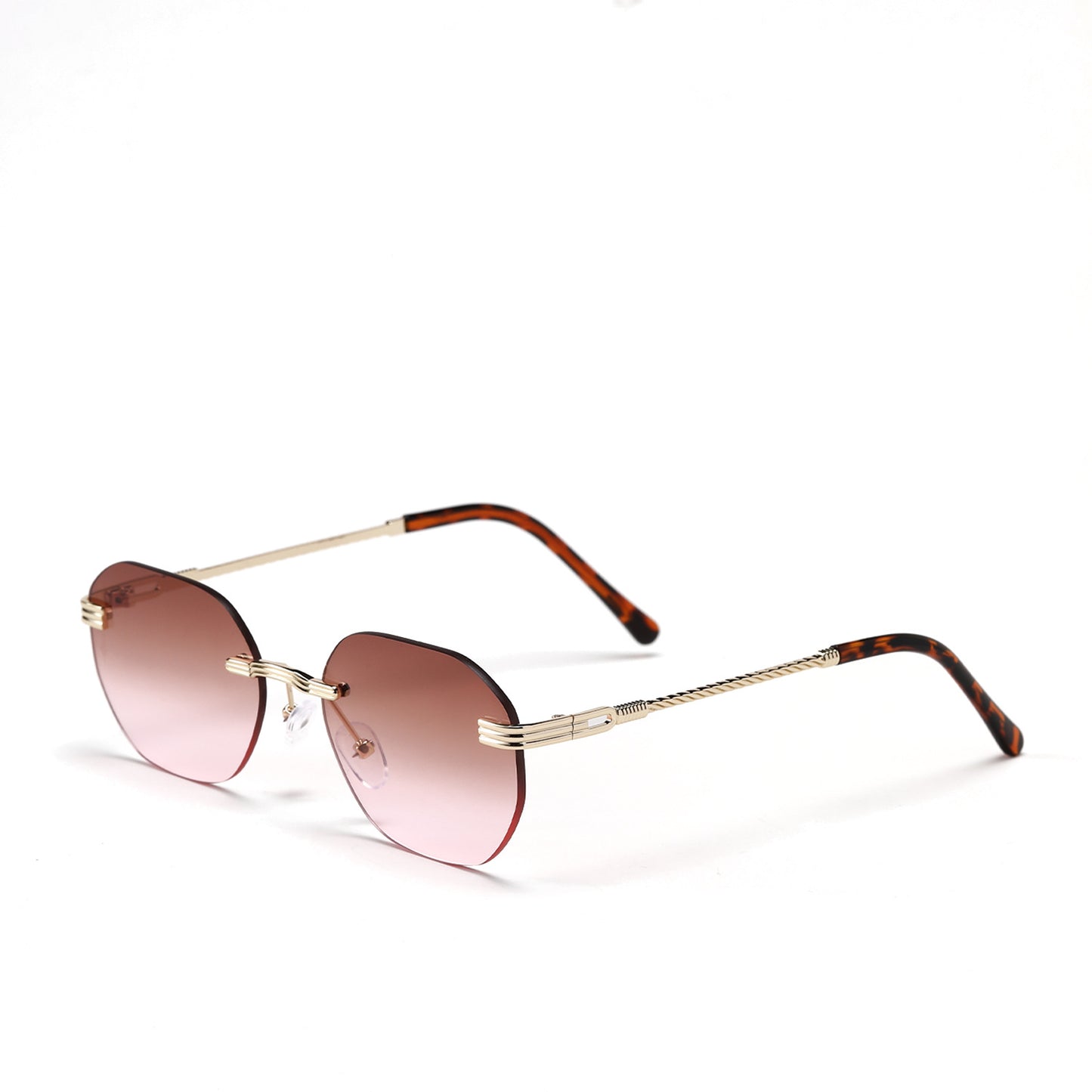 Damen geometrische Sonnenbrille mit elegantem Metallrahmen Karnz