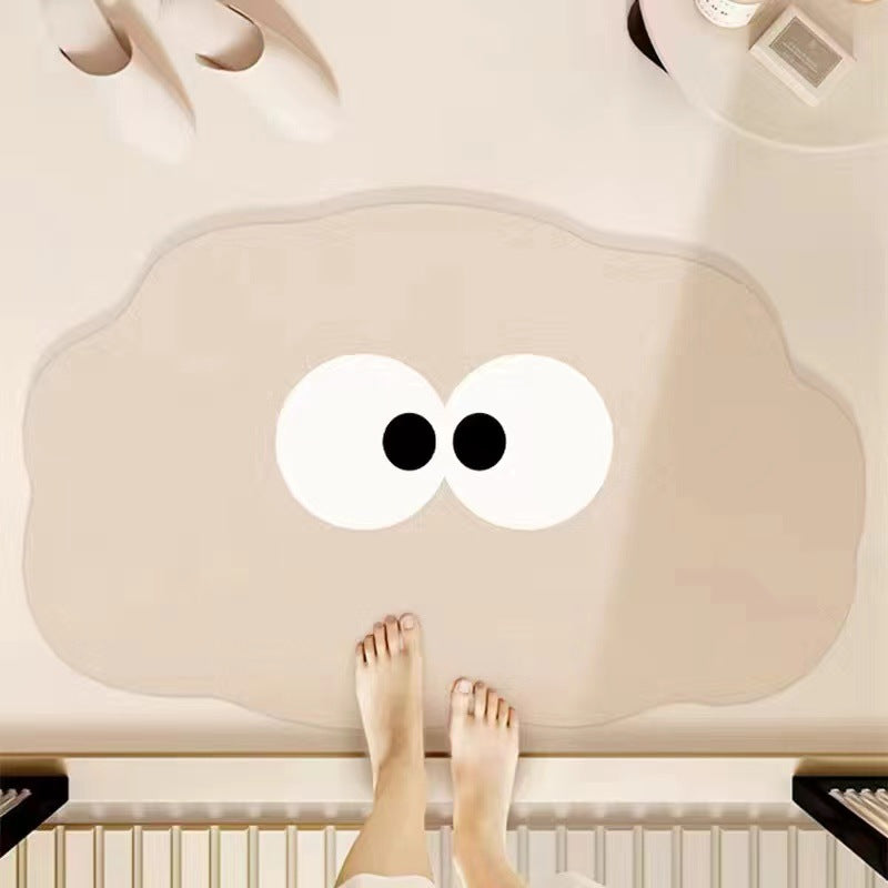 Verspielt mit Cartoon-Motiv Badmatte