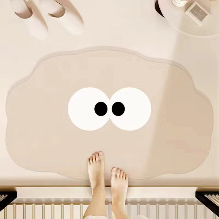 Verspielt mit Cartoon-Motiv Badmatte
