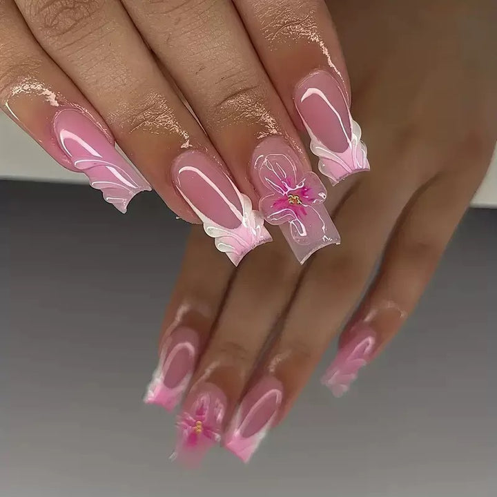 Floral Art Press-On Nail Set Karnz