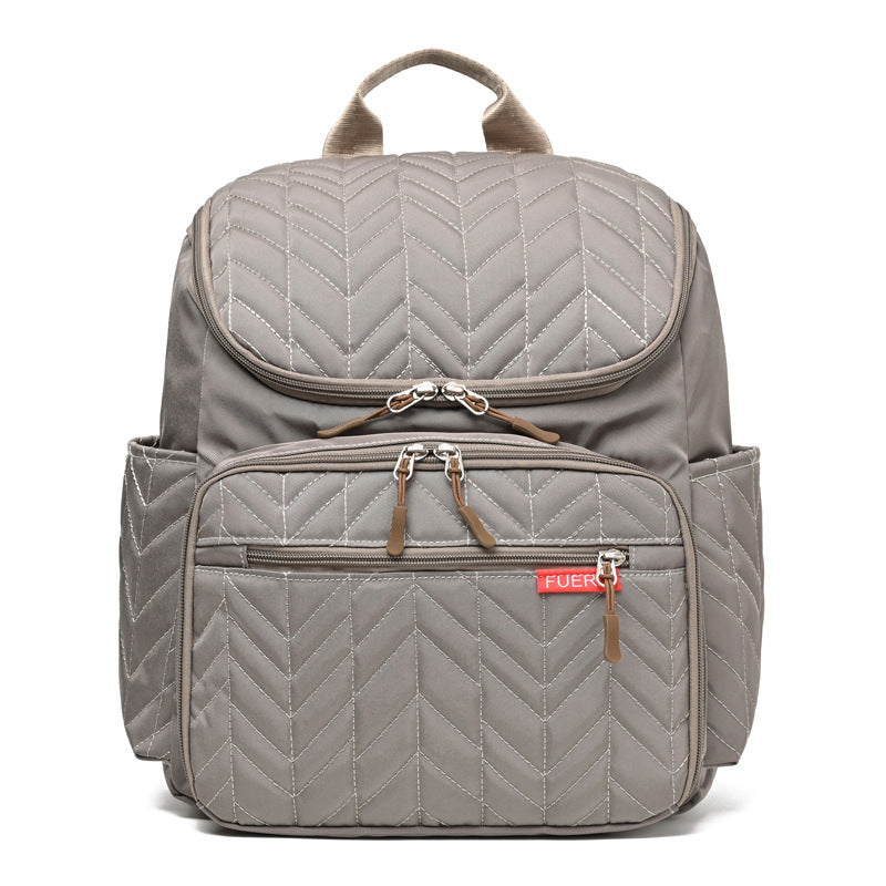 Elegante gesteppt Multi-Compartment Rucksack Karnz