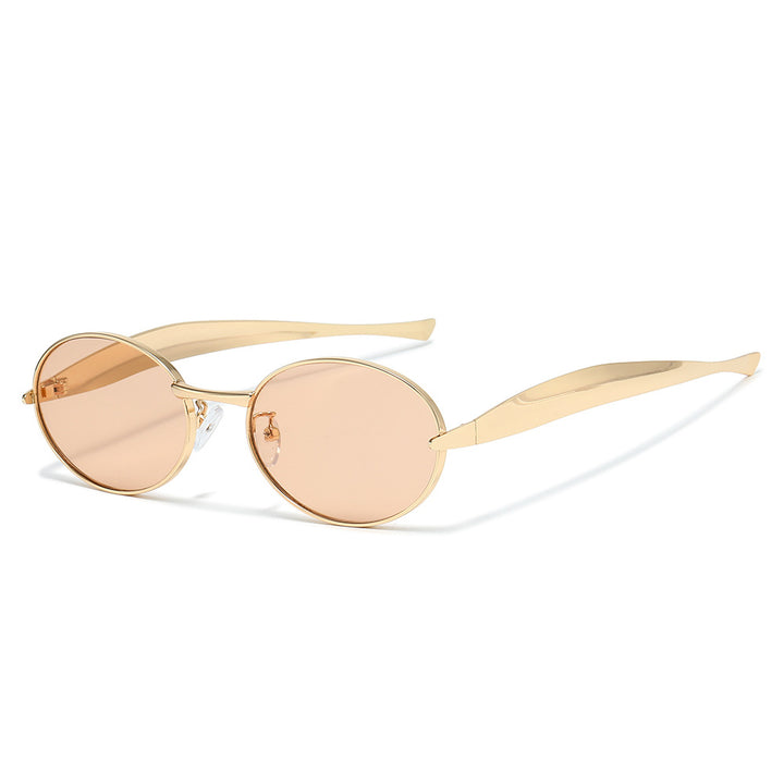 Futuristische ovale Rahmen-Sonnenbrille Karnz