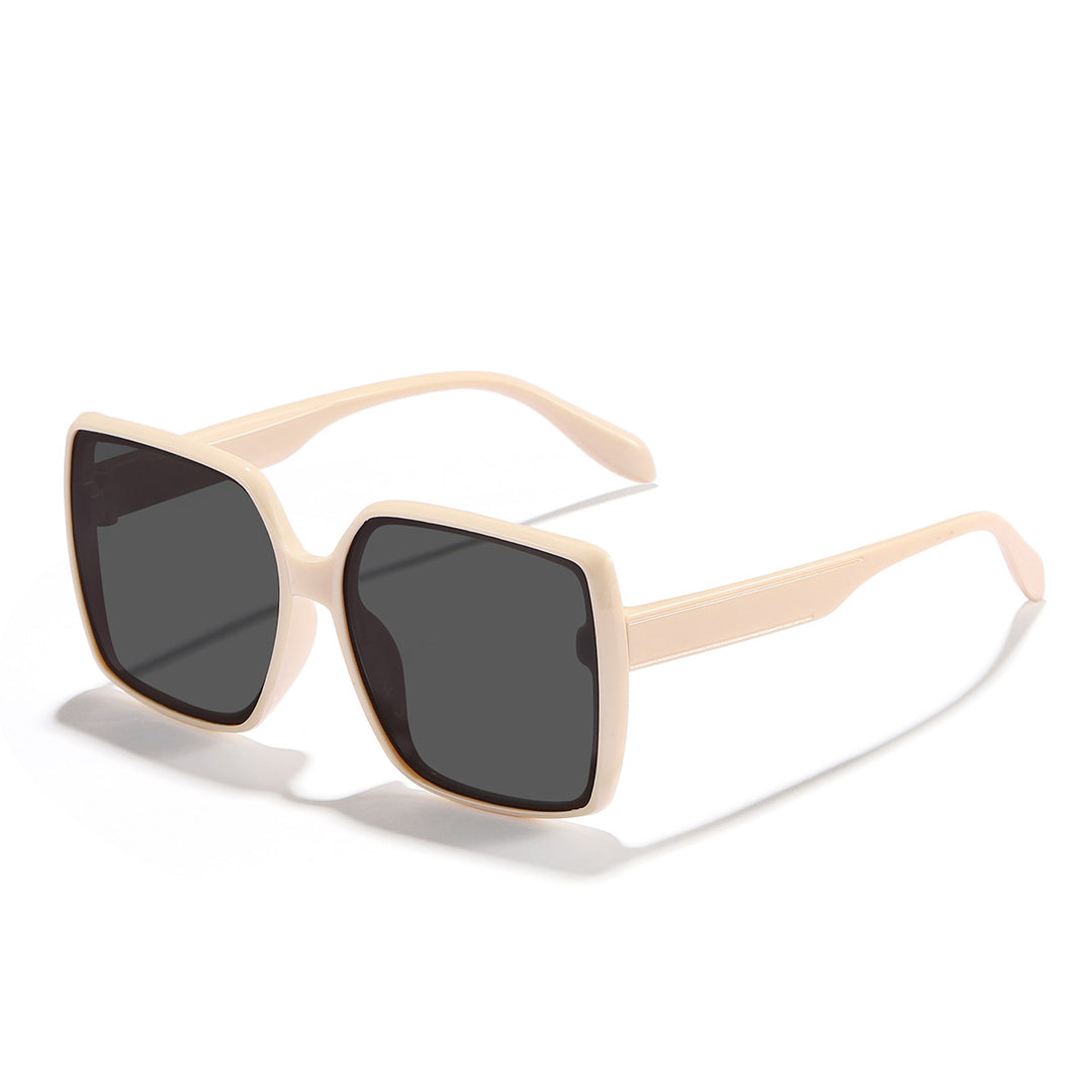 Damen oversized Sonnenbrille mit modernem quadratischen Rahmen und schützenden Gläsern Karnz