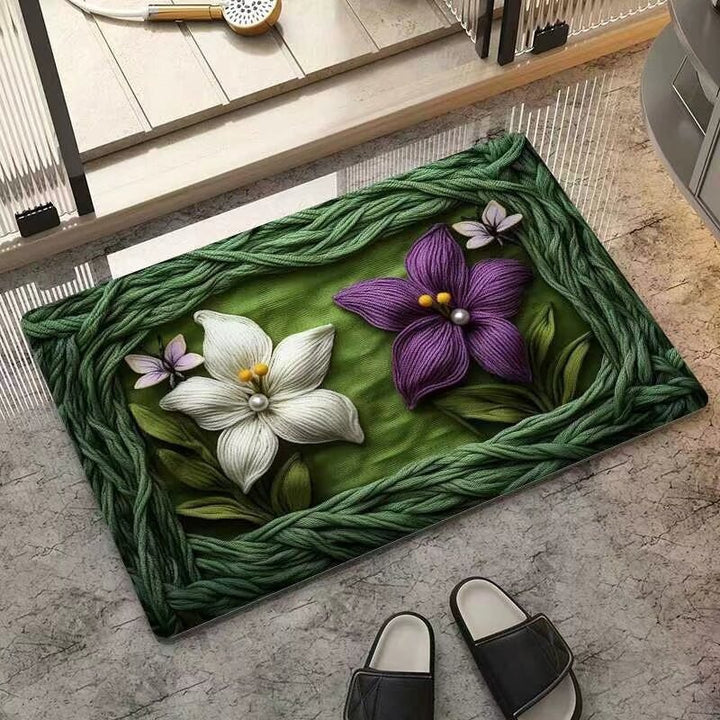 Blumeninspiriertes dekoratives Teppichmatte