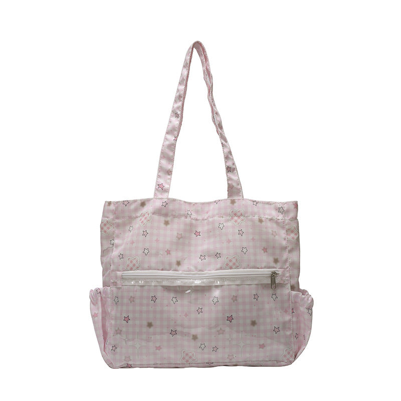 Illustrierte Canvas-Shopper-Tasche Karnz
