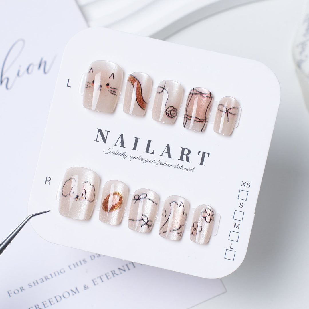 Dekoratives florales Nagelkunst-Set