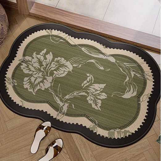 Blumen Design Rutschfeste Badematte