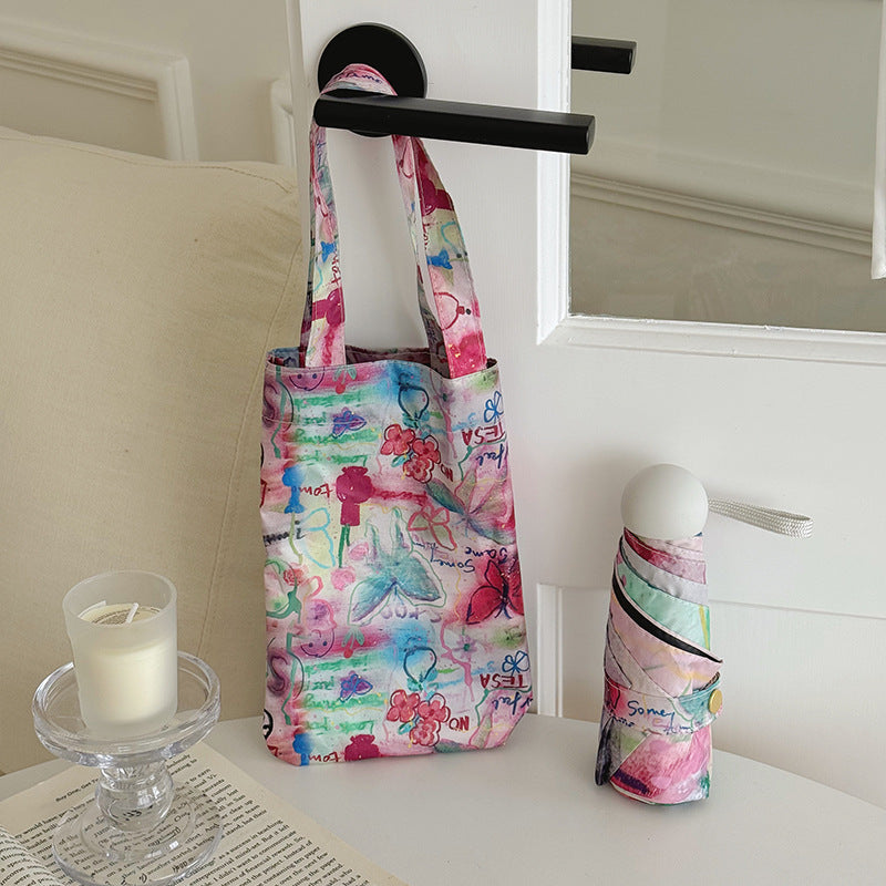 Damen Faltbare Designertasche mit kreativem Kunstmotiv Karnz