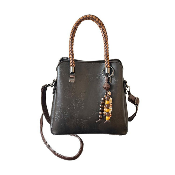 Elegante Handgefertigte Floral Prägung Tragetasche