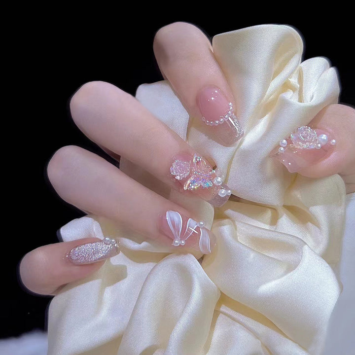 Künstliche Kunstfingernägel mit Mond- und Sternmotiv Karnz