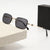 Damen Sonnenbrille mit elegantem, rechteckigem Rahmen und polarisierenden Gläsern Karnz