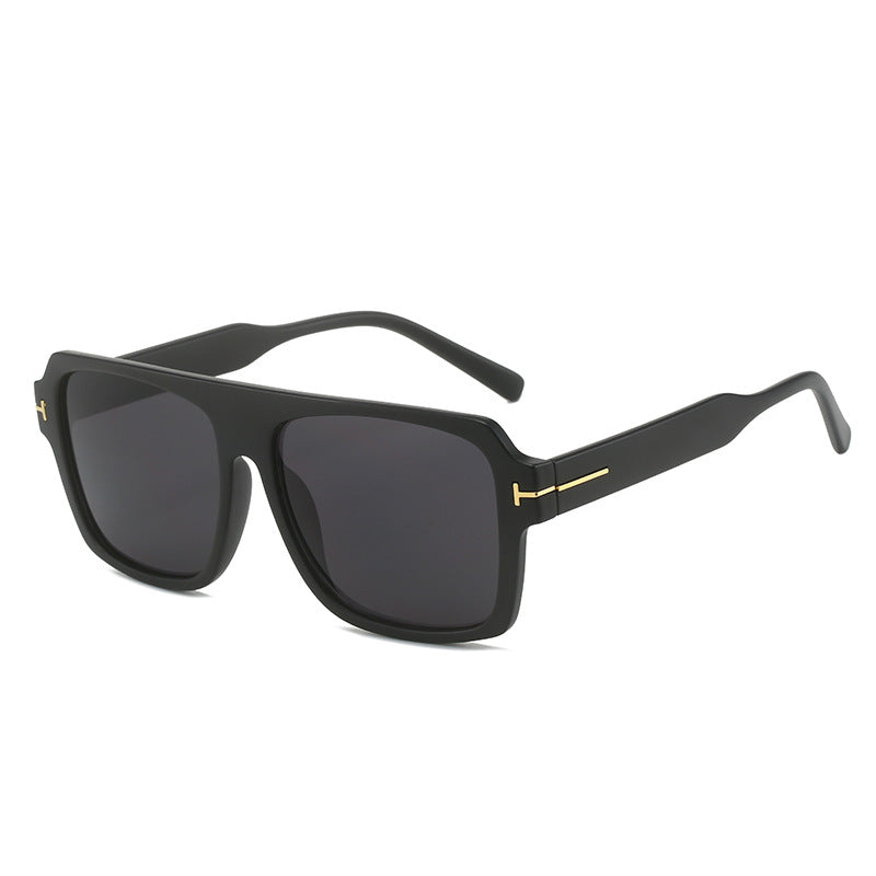 Damen quadratische Sonnenbrille mit modischem, transparentem Rahmen Karnz