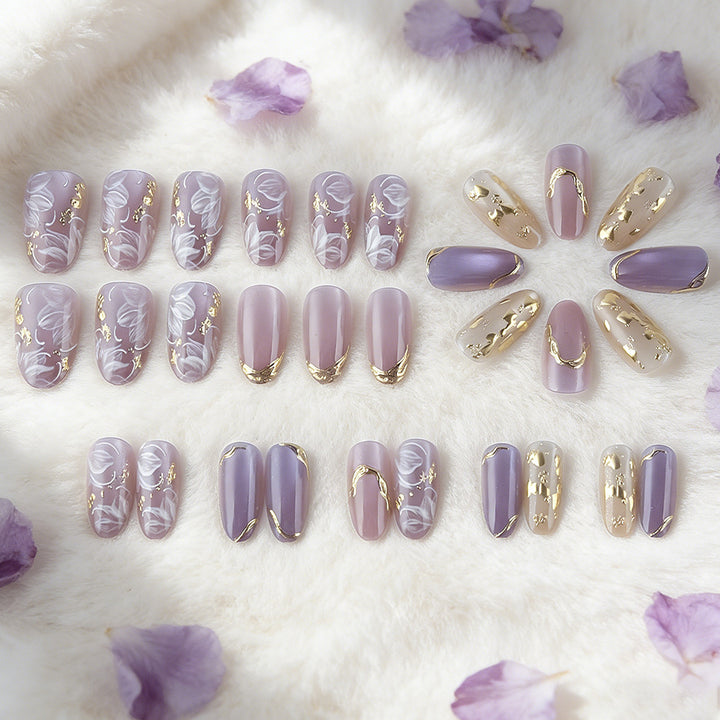 Deluxe Floral Press-On Nagelkunstset Karnz