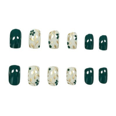 Elegante florale Kunst-Gel-Nagelverbesserungen Karnz