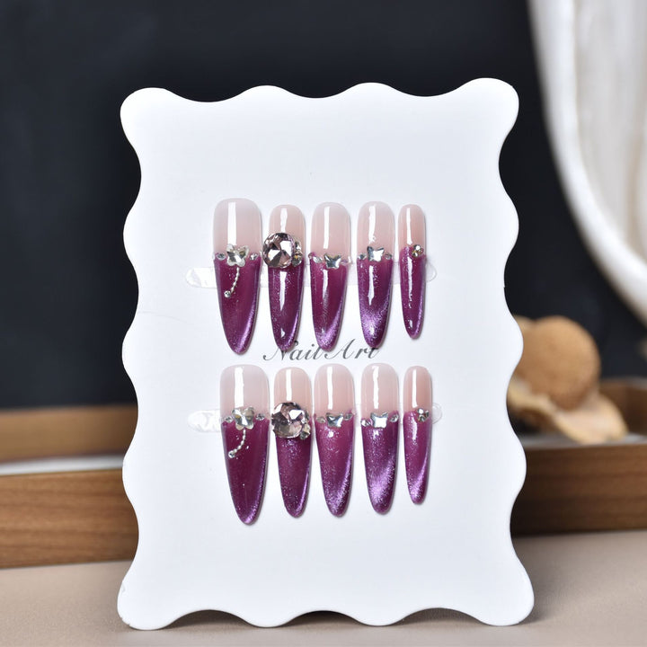 Glamouröse Stiletto Nagelkunst Extensions Karnz