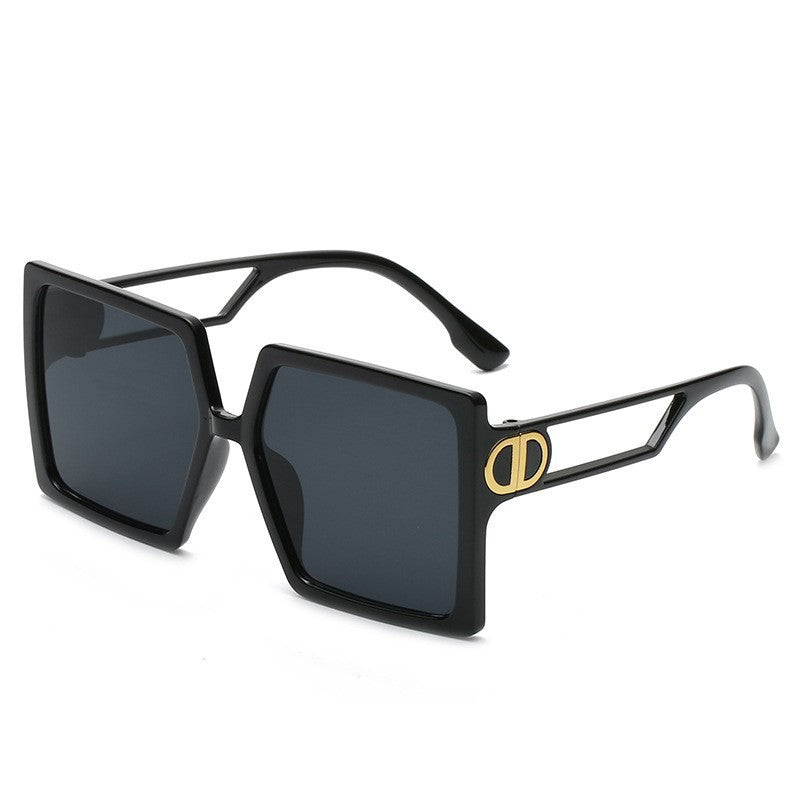 Damen Elegante Oversized-Sonnenbrille mit geometrischem Rahmen und polarisierenden Gläsern Karnz