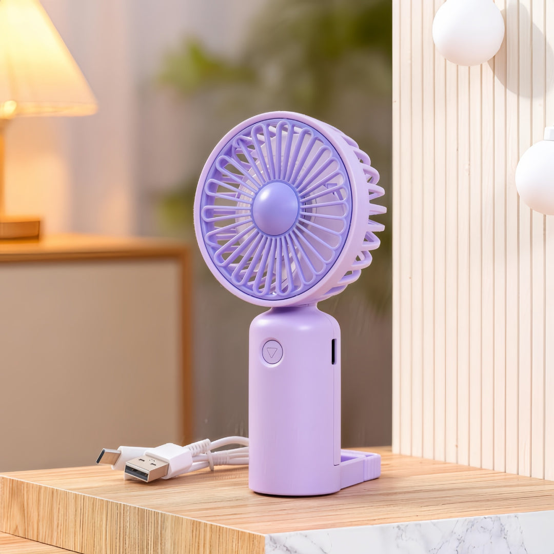 Damen Tragbarer Tischventilator mit mehrfacher Geschwindigkeitsregelung und USB-Anschluss Karnz