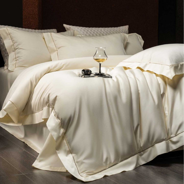 Ultra-weiches Satin Bettbezug- und Kissenbezug-Set