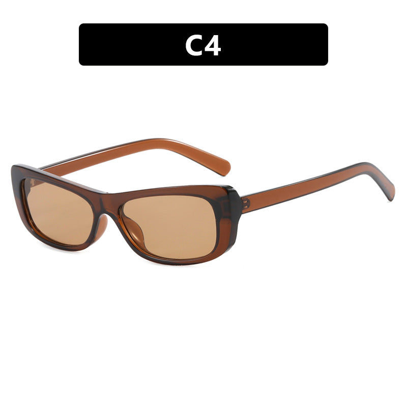 Damen Trendige rechteckige Sonnenbrille Karnz