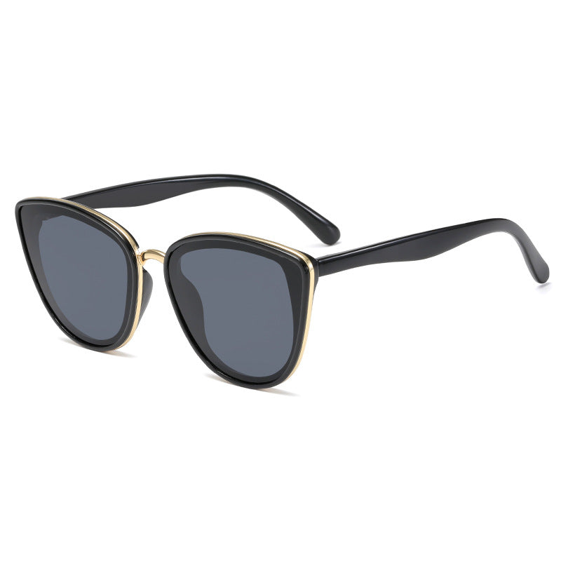 Damen Cat-Eye Sonnenbrille mit transparentem Rahmen und UV-Schutz Karnz