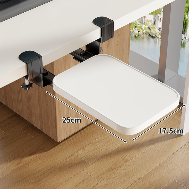Unter-Desk Herausziehbare Tastaturablage mit Klemmbefestigung und ergonomischer Holzplatte