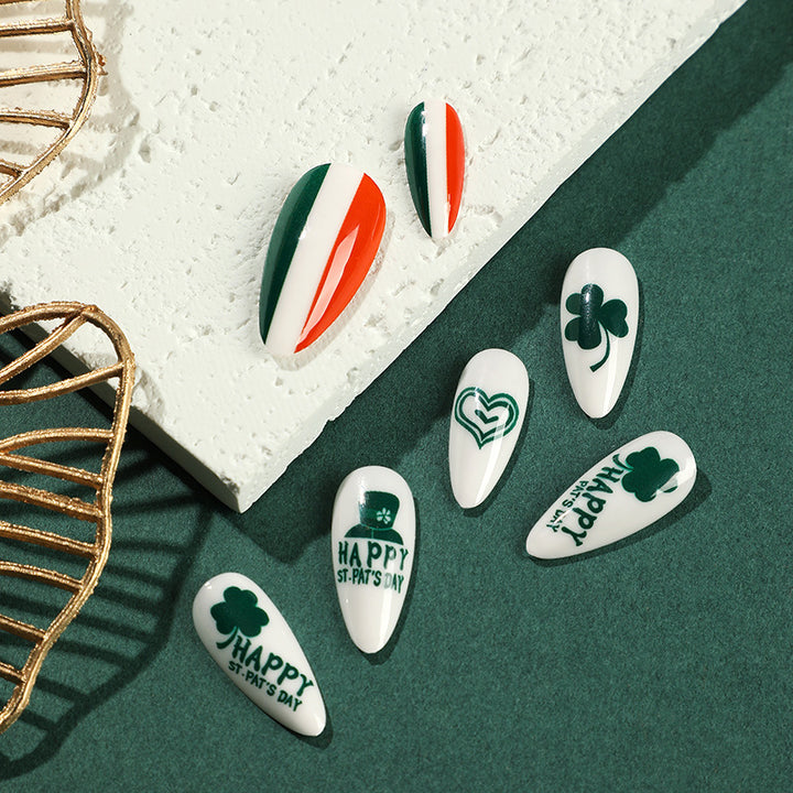 Trendige Nagelkunst im Irland-Stil Karnz