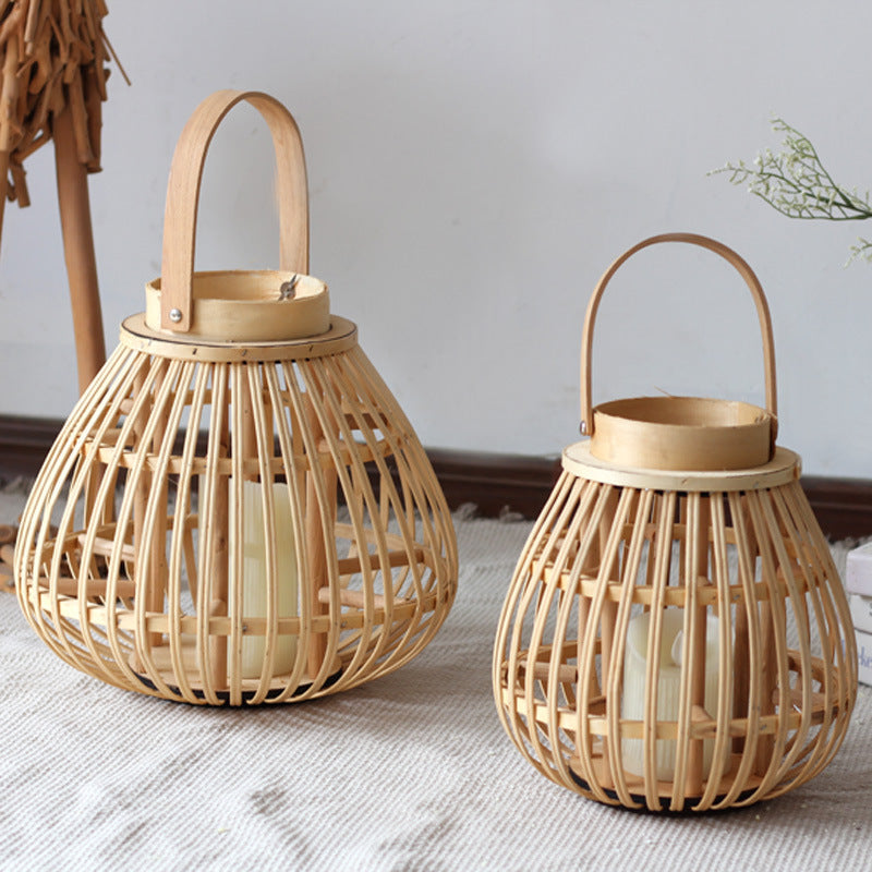 Natürliche Rattan Laterne Karnz