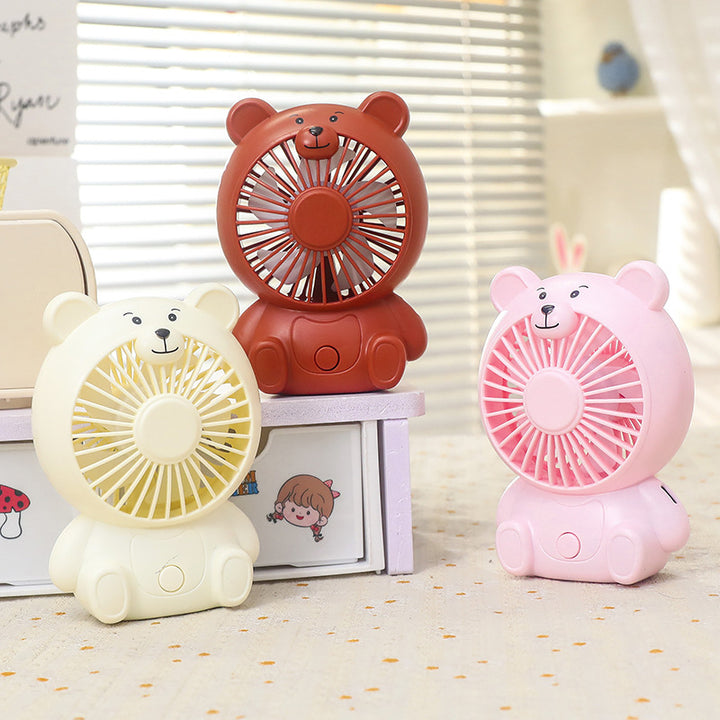 Damen Tragbarer USB Handventilator im niedlichen Bärendesign Karnz
