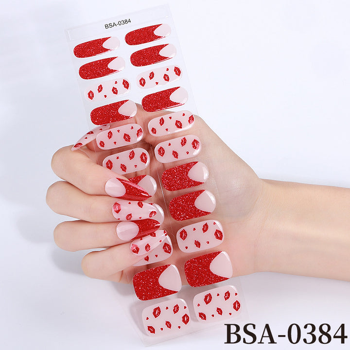 Funkelnde Geschenke-Themen Nagelkunst-Wickel