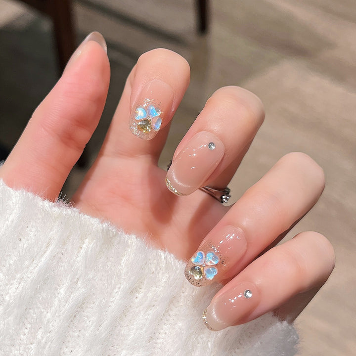 Dekorative Florale Press-On Nagelkunst Karnz