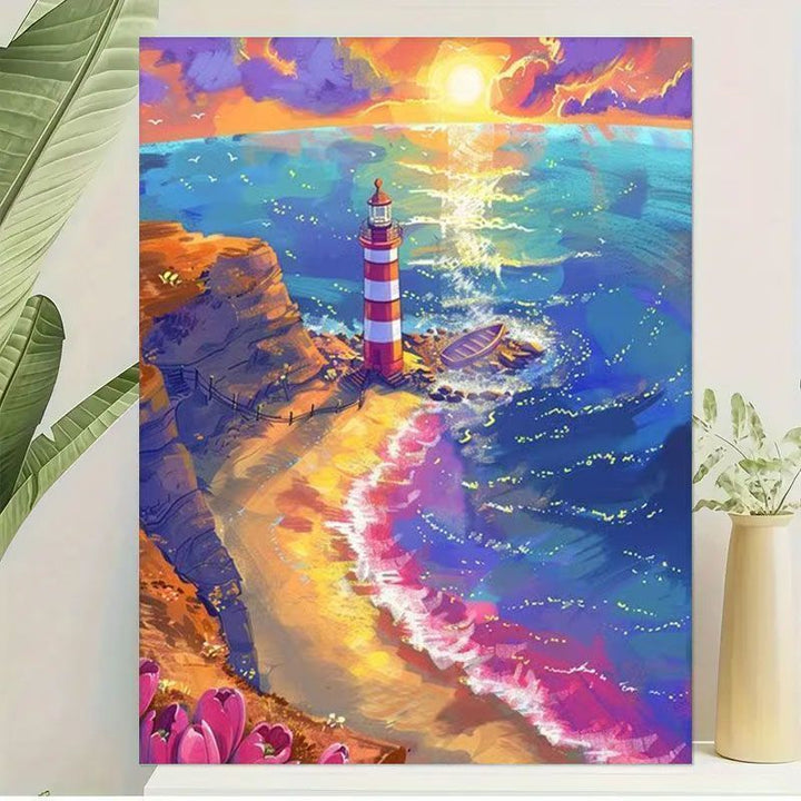 Scenic Lighthouse Canvas Wandkunst Karnz