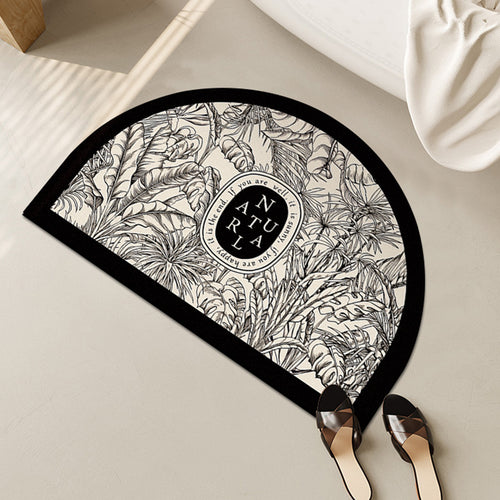 Vintage-inspirierten floral Halbmond-Badmatte