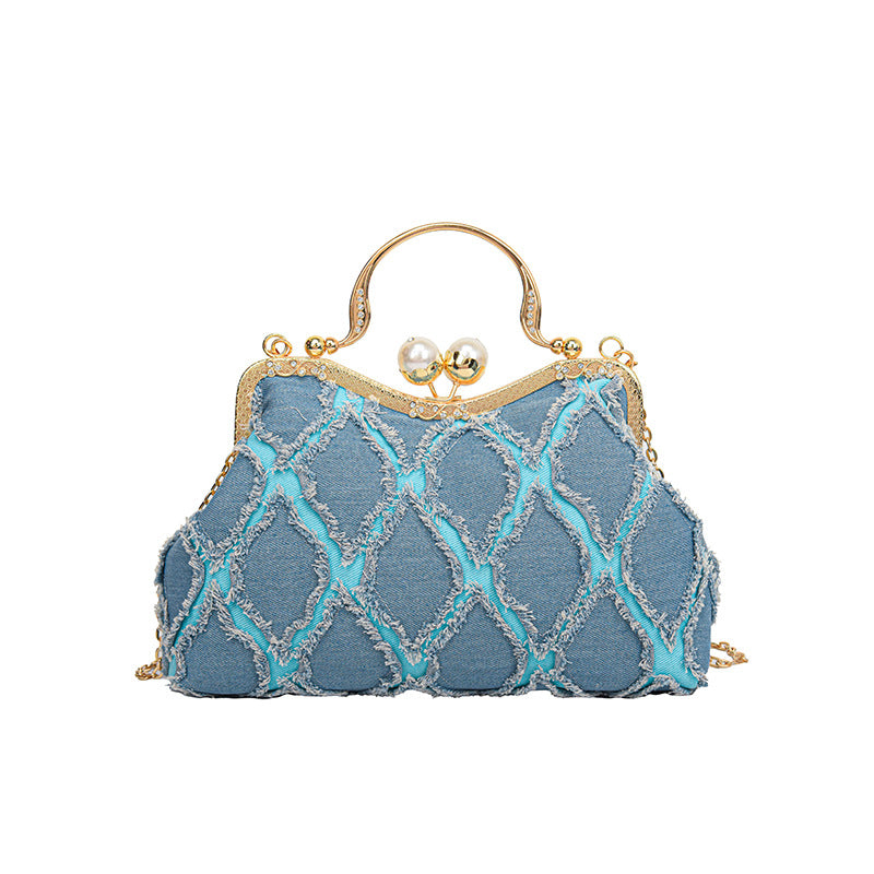 Vintage-inspirierte bestickte Handtasche